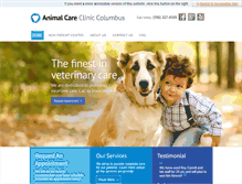 Tablet Screenshot of animalcarecliniccolumbus.com